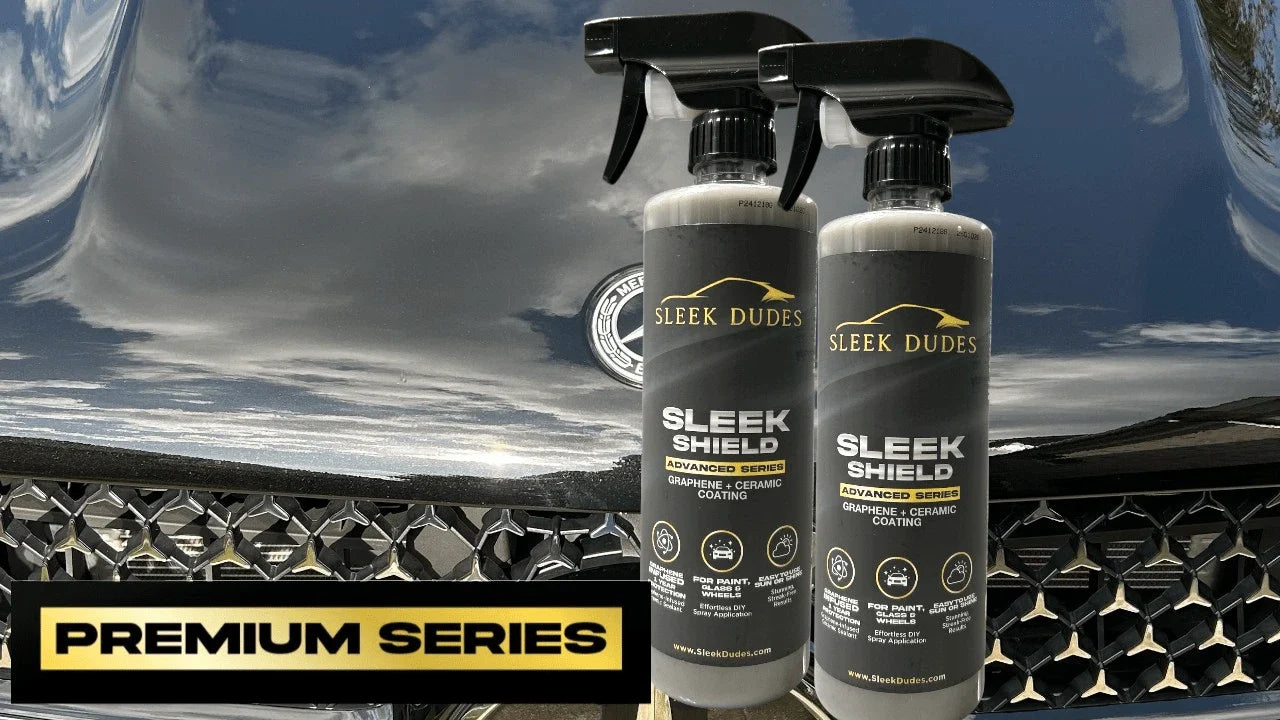 Sleek Shield Graphene + Ceramic Spray Coating on Glossy Car Surface