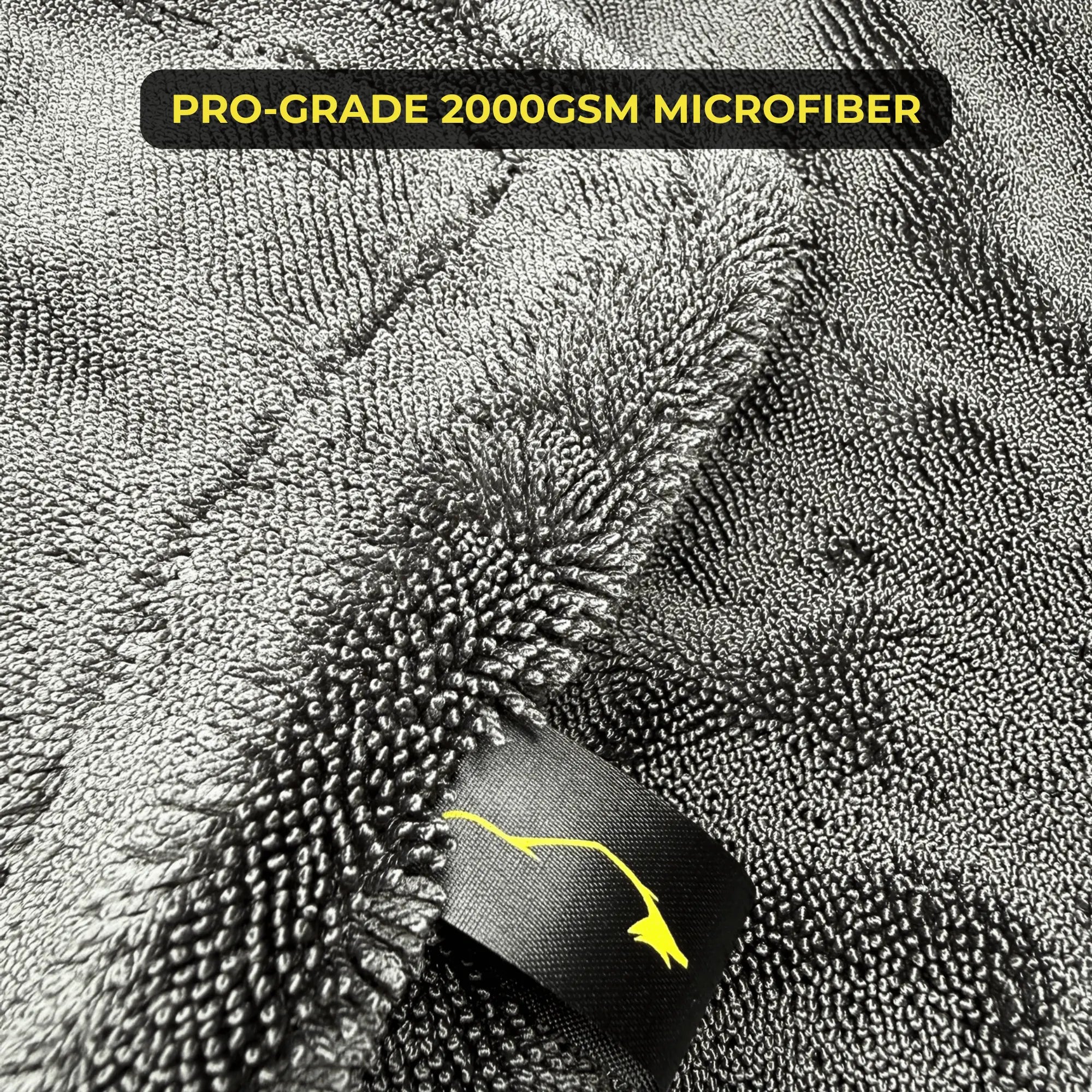 Sleek Max Dry 2K 2000GSM microfiber towel close-up.
