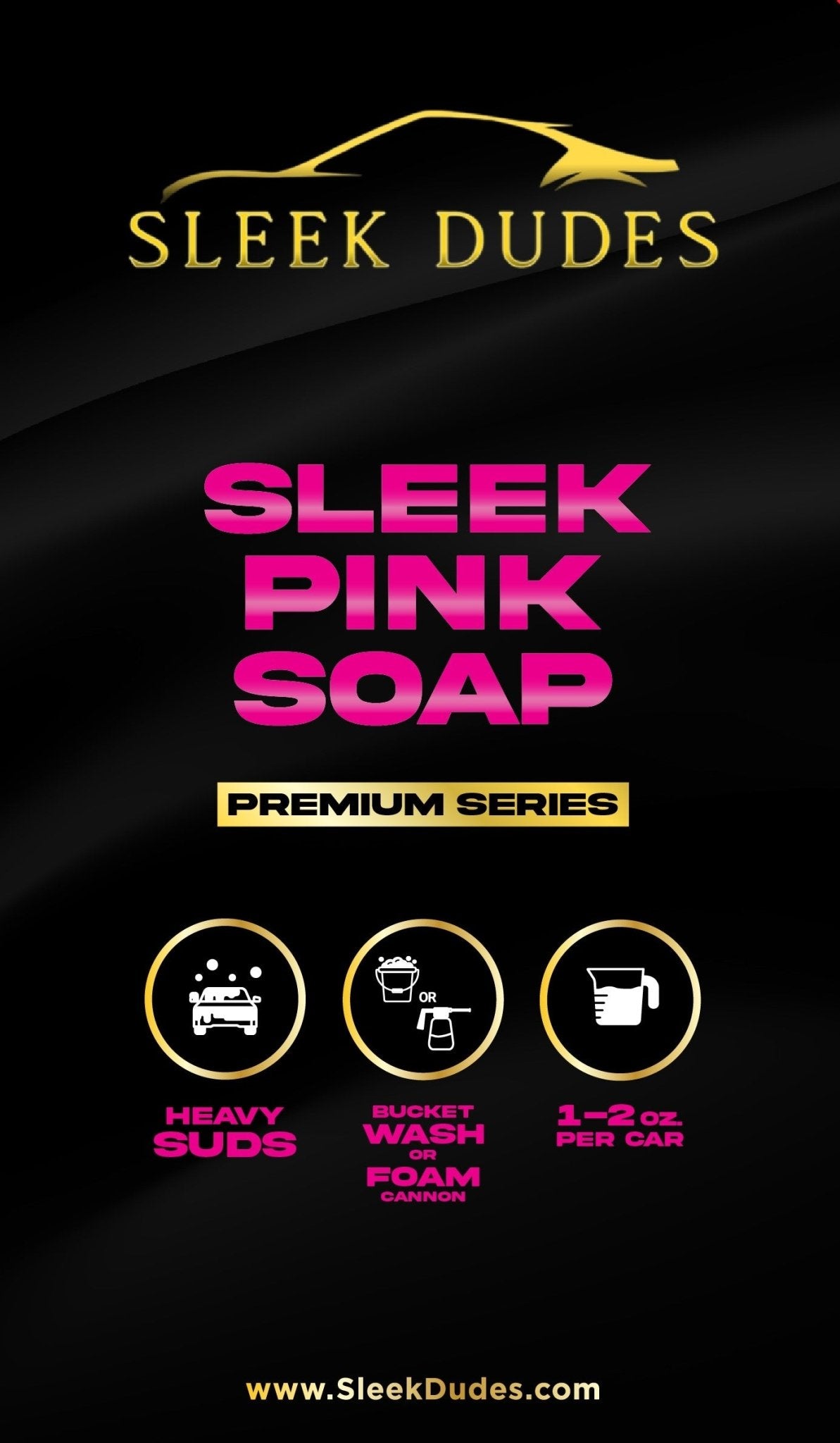 Sleek Pink Soap label